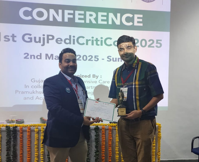 As Faculty at Pediatric Critical Conference, Gujarat in March, 2025